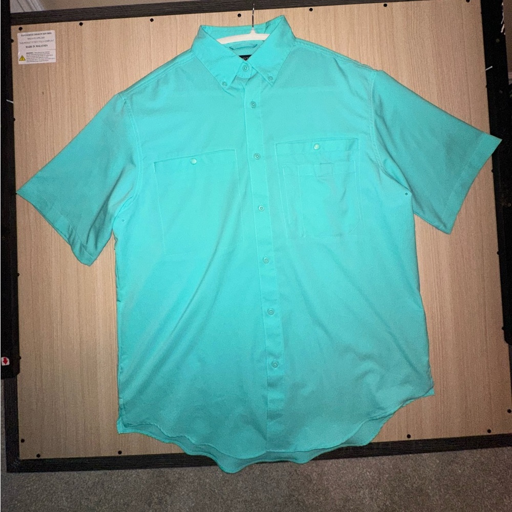 Men's Aqua Short Sleeve Shirt